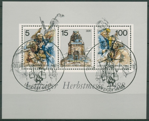 DDR 1988 Leipziger Messe Block 95 Sonderstempel gestempelt (C96925)