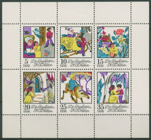 DDR 1972 Märchen Schneekönigin Kleinbogen 1801/06 K postfrisch (C96967)