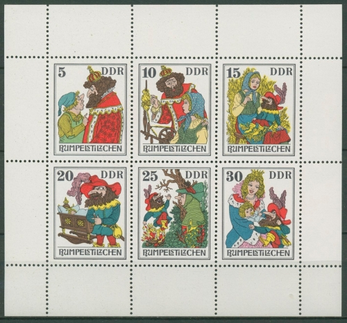 DDR 1976 Märchen Rumpelstilzchen Kleinbogen 2187/92 K postfrisch (C96988)