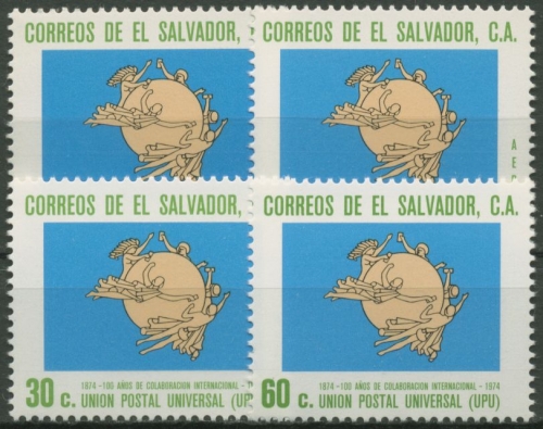 El Salvador 1975 100 Jahre Weltpostverein UPU 1131/34 postfrisch