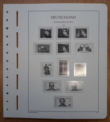 LEUCHTTURM Vordruckblätter Bund 1975/79 SF gebraucht (Z2354)