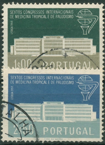 Portugal 1958 Tropenmedizin Kongress 868/69 gestempelt
