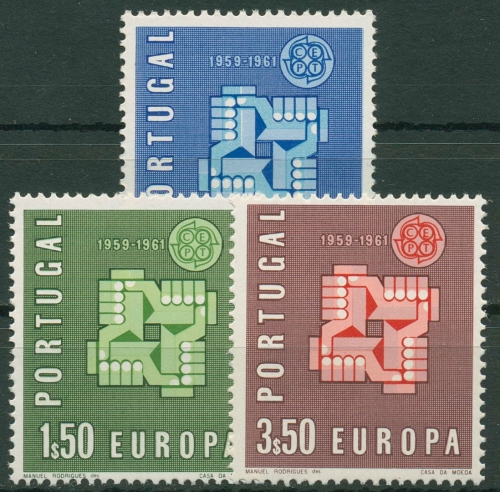 Portugal 1961 Europa CEPT Verschlungene Hände 907/09 postfrisch