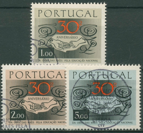 Portugal 1968 Mütterorganisation für nationale Erziehung 1054/56 gestempelt