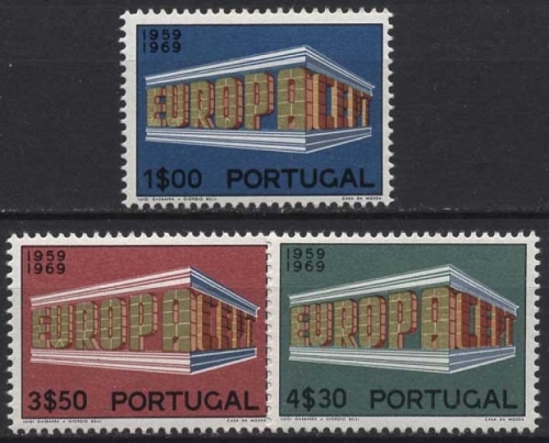 Portugal 1969 Europa CEPT Tempel 1070/72 postfrisch
