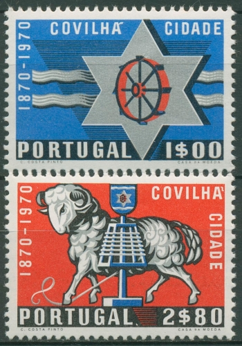 Portugal 1970 Covhilhá Stadtrecht Wappen Schaf Wolle 1111/12 postfrisch