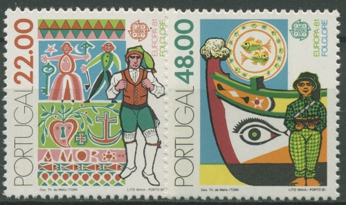 Portugal 1981 Europa CEPT Folklore Trachten 1531/32 postfrisch