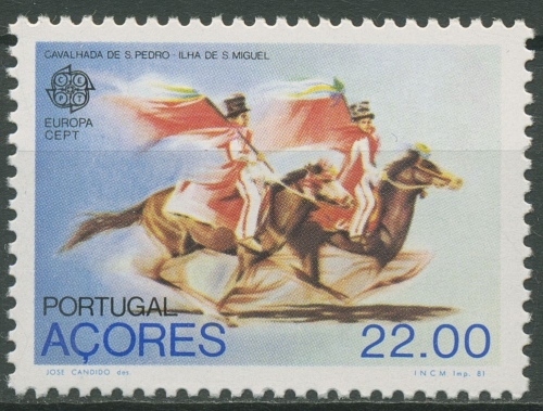 Portugal - Azoren 1981 Europa CEPT Folklore Reiterspiele 342 postfrisch