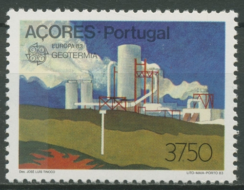 Portugal - Azoren 1983 Europa CEPT Große Werke Geothermie 356 postfrisch