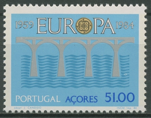 Portugal - Azoren 1984 Europa CEPT Post-/Fernmeldewesen Brücke 364 postfrisch