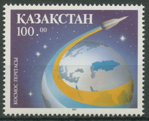 Kasachstan 1993 Kosmische Post Erdkugel 25 postfrisch