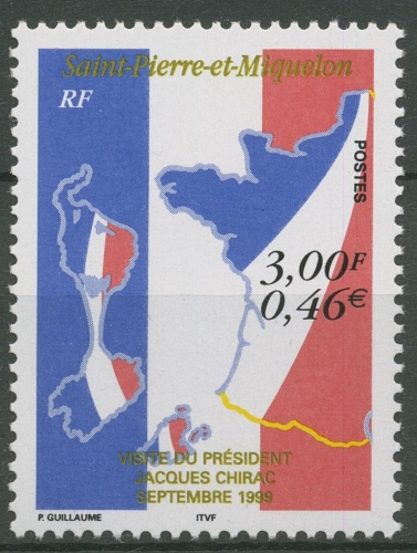Saint-Pierre et Miquelon 1999 Besuch des Präsidenten Chirac 787 postfrisch