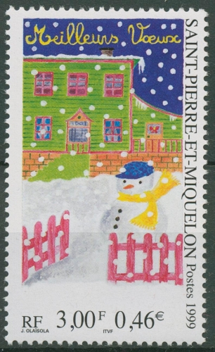 Saint-Pierre et Miquelon 1999 Schneemann im Garten 789 postfrisch