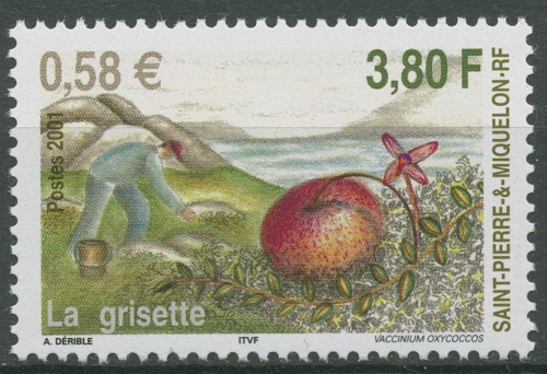 Saint-Pierre et Miquelon 2001 Pflanzen Moosbeere Beerenpflücker 826 postfrisch