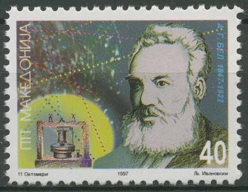 Makedonien 1997 Telefon Alexander Graham Bell 94 postfrisch