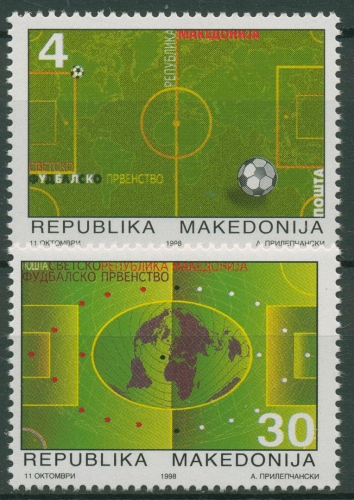 Makedonien 1998 Fußball-WM Frankreich 126/27 postfrisch