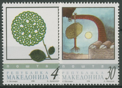 Makedonien 1998 Umwelschutz Zeichnungen Arabeske 131/32 postfrisch
