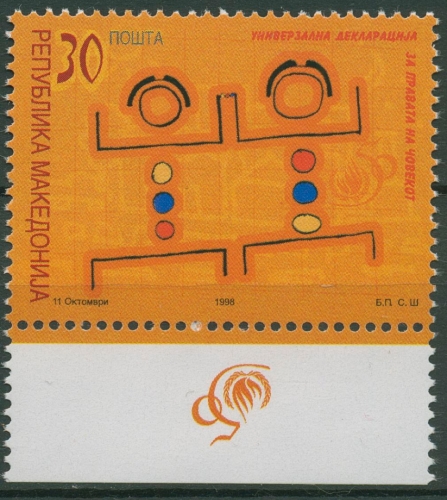 Makedonien 1998 Erklärung der Menschenrechte 149 postfrisch