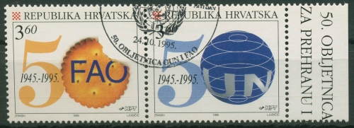 Kroatien 1995 Vereinte Nationen UNO 347/48 ZD gestempelt