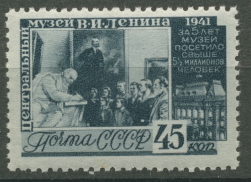 Sowjetunion 1941 Leninmuseum 823 C postfrisch