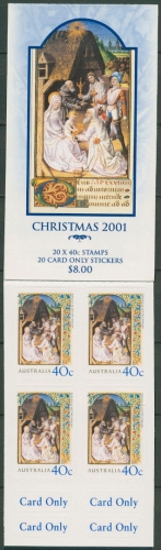 Australien 2001 Weihnachten Anbetung der Könige MH 144 postfrisch (C29595)