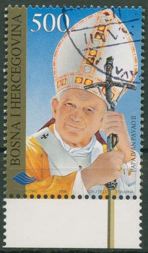 Bosnien-Herzegowina 1996 Papst Johannes Paul II. 76 gestempelt