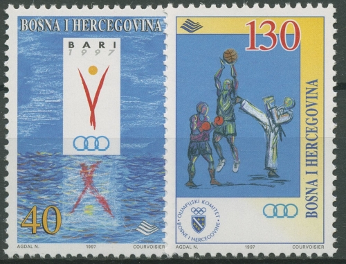 Bosnien-Herzegowina 1997 Mittelmeerspiele Bari 92/93 postfrisch