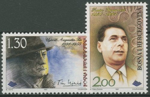 Bosnien-Herzegowina 1997 Persönlichkeiten Künstler 111/12 postfrisch