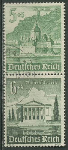 Deutsches Reich Zusammendrucke 1940 WHW Bauwerke S 258 gestempelt