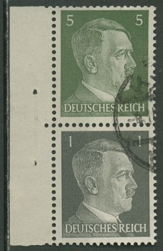 Deutsches Reich Zusammendrucke 1941 Freimarken Hitler S 270 LR gestempelt