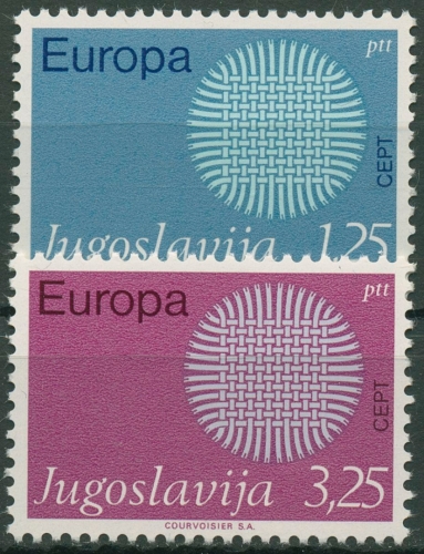 Jugoslawien 1970 Europa CEPT Geflecht 1379/80 postfrisch