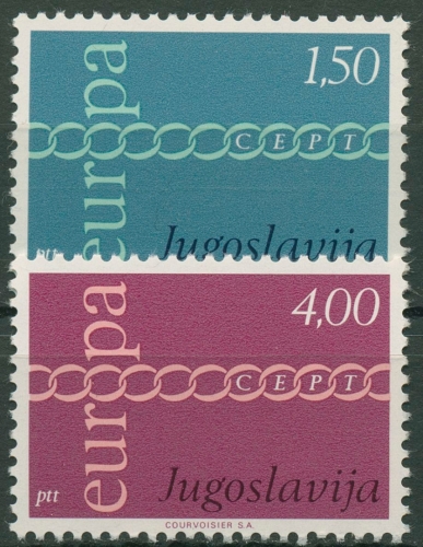 Jugoslawien 1971 Europa CEPT Kette 1416/17 postfrisch
