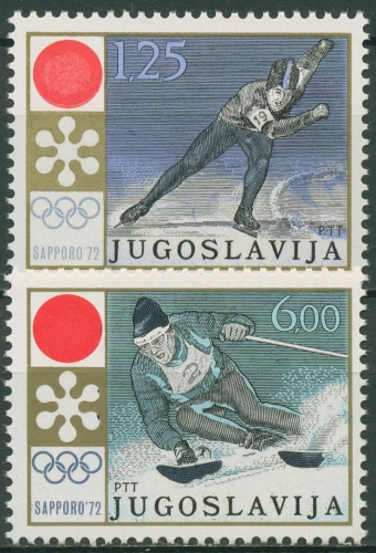 Jugoslawien 1972 Olympia Winterspiele Sapporo 1447/48 postfrisch