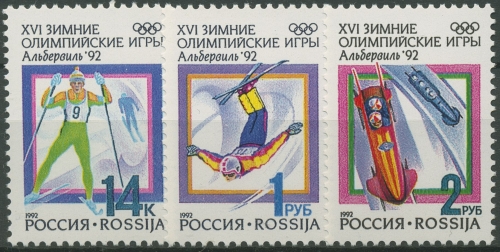 Russland 1992 Olympia Winterspiele Albertville 220/22 postfrisch
