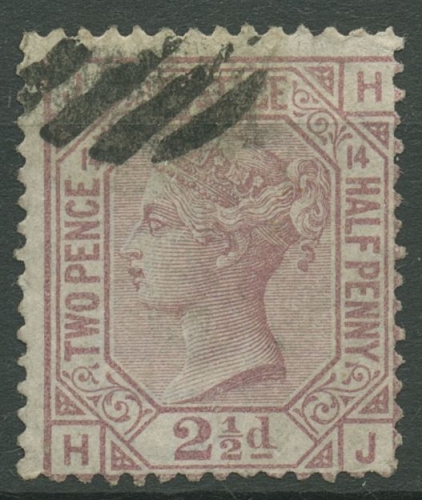 Großbritannien 1876 Königin Victoria 2 1/2 Pence, 47 Platte 14 gestempelt