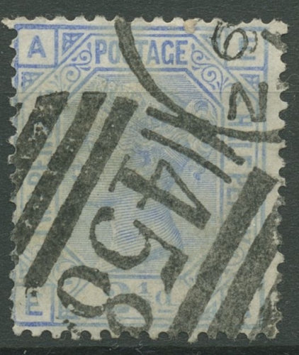 Großbritannien 1880 Victoria 2 1/2 Pence, 51 Platte 17 gestempelt, Zahnfehler