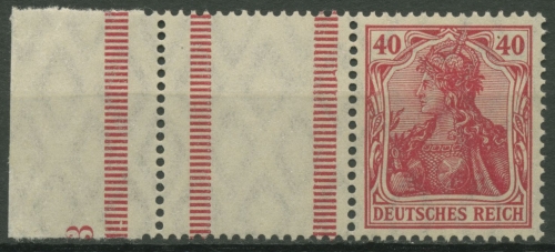 Deutsches Reich Zusammendrucke 1921 Germania RL 6.7 a mit Falz