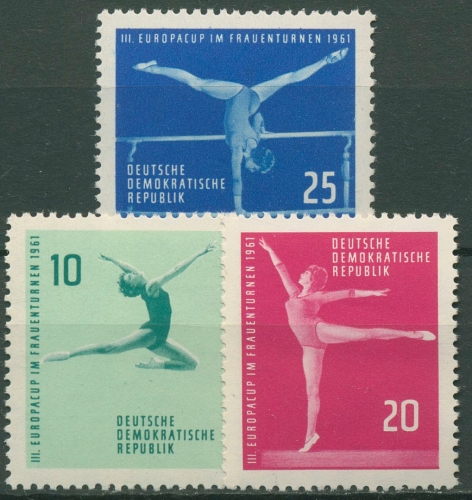 DDR 1961 Kunstturnen Europapokal 830/32 postfrisch