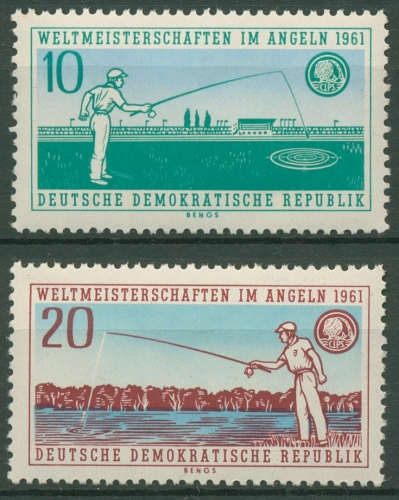DDR 1961 Angeln Weltmeisterschaften 841/42 postfrisch
