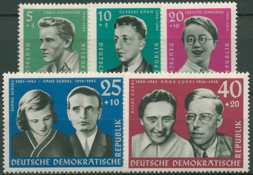 DDR 1961 Gedenkstätten Buchenwald KZ-Opfer 849/53 postfrisch