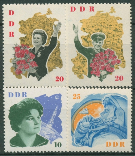 DDR 1963 Sowjetische Kosmonauten 993/96 postfrisch