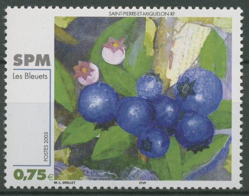 Saint-Pierre et Miquelon 2003 Heidelbeeren Gemälde 881 postfrisch