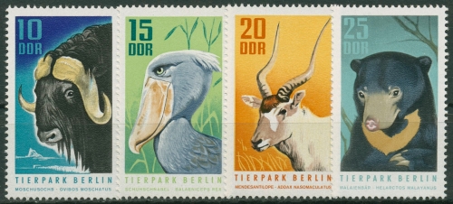 DDR 1970 Tiere Tierpark Berlin Antilope Bär 1617/20 postfrisch