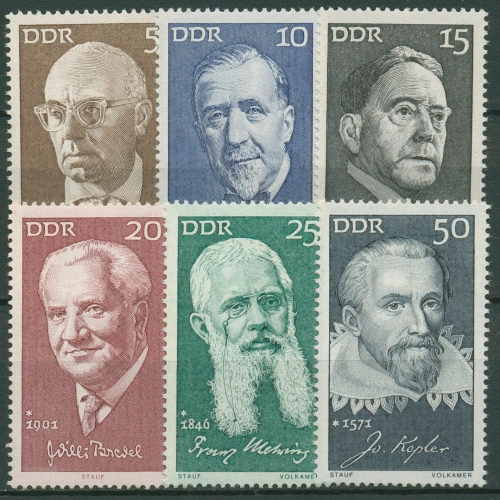 DDR 1971 Persönlichkeiten 1644/49 postfrisch