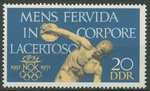 DDR 1971 Olympia Nationales Olympisches Komitee NOK 1660 postfrisch