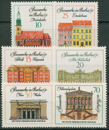 DDR 1971 Bauwerke Berlin Gebäude 1661/66 postfrisch