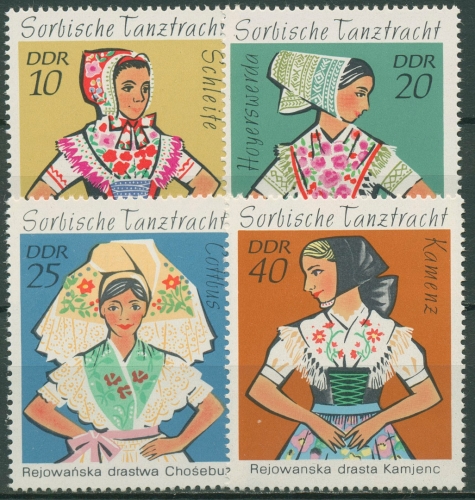 DDR 1971 Trachten Sorbische Tanztrachten 1668/71 postfrisch