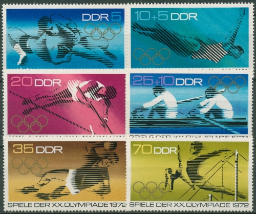 DDR 1972 Olympia Sommerspiele München 1753/58 postfrisch