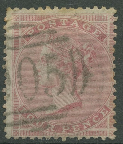 Großbritannien 1855 Königin Victoria 4 Pence, 13 Z gestempelt, Fehler