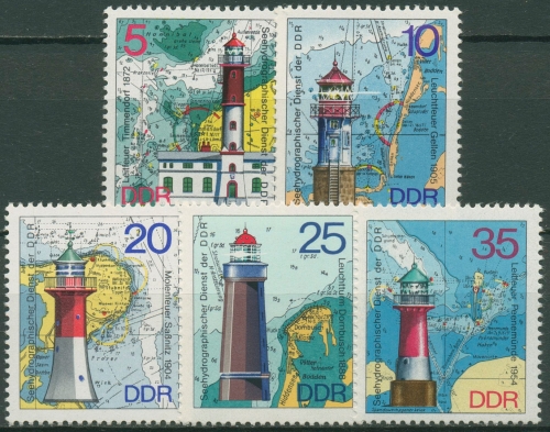 DDR 1975 Leuchttürme 2045/49 postfrisch